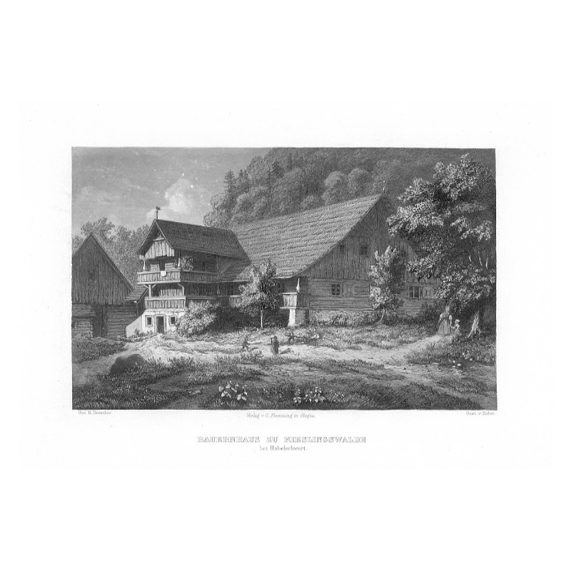 Bauernhaus ze Kieslingswalde bei Habelschwert / "BAUERNHAUS ZU KIESLINGSWALDE bei Habelschwert."
