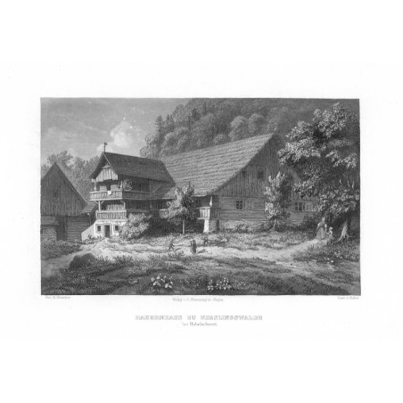 Bauernhaus ze Kieslingswalde bei Habelschwert / "BAUERNHAUS ZU KIESLINGSWALDE bei Habelschwert."
