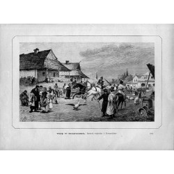 "Targ w miasteczku. Rysunek oryginalny J. Konopackiego. (533)"