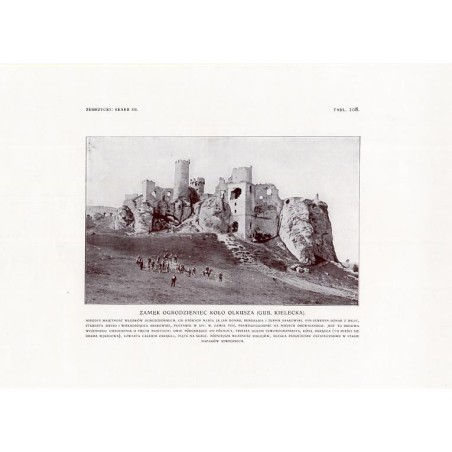 Zubrzycki: Skarb 3. Tabl. 208. Zamek Ogrodzieniec / "ZUBRZYCKI: SKARB III. TABL. 208. ZAMEK OGRODZIENIEC KOŁO OLKUSZA (GUB. KIEL