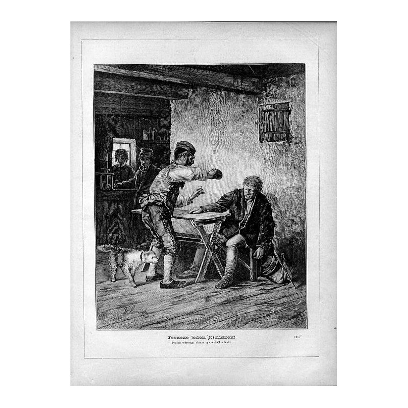 "Jeszcze jeden kieliszek! Podług własnego obrazu rysował Chomiński. (165[)]"