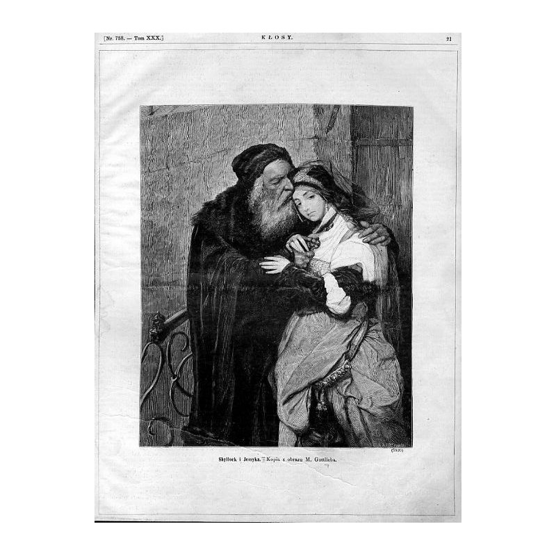 "Shyllock i Jessyka. Kopia z obrazu M. Gotlieba. (5520)"