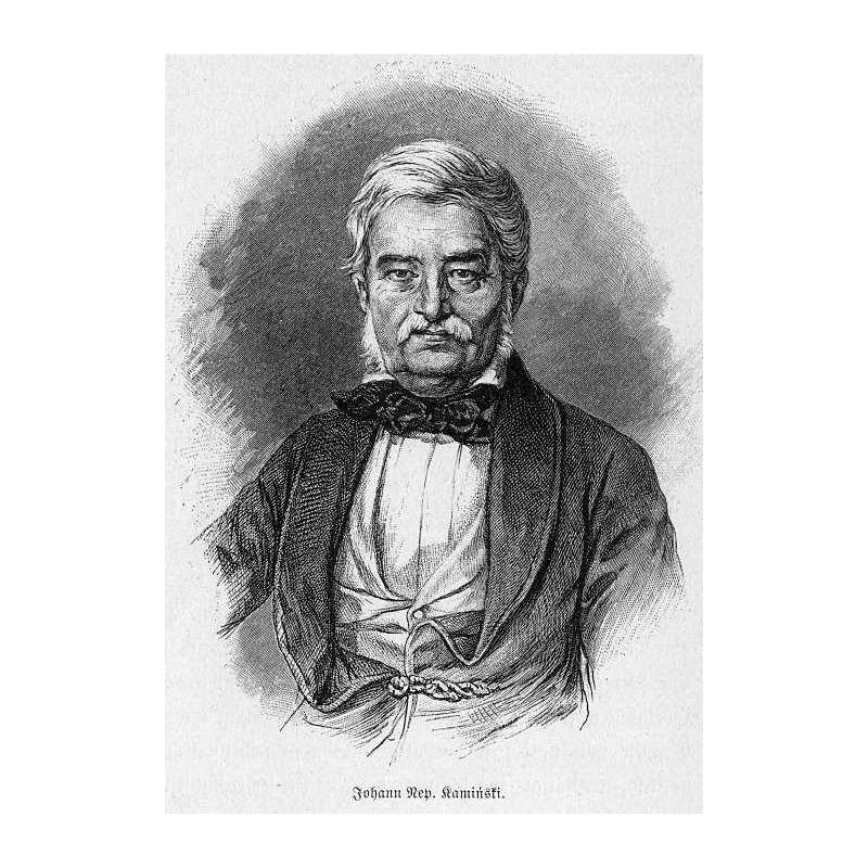 "Johann Nep. Kamiński." / "Johann Nep. Kamiński nach der Lithographie des Franz Tepa, von Wilhelm Hecht"