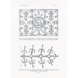 Zubrzycki: Skarb 2. Tabl. 126. [1] Krata w stylu barokowym z Podkamienia [2] Zawias górny na drzwiach bocznych z kościoła drewn