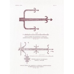 Zubrzycki: Skarb 1. Tabl. 60. [1a] Okucie drzwi do zakrystii z kościoła drewnianego w Jadownikach [1b] Okucie drzwi do zakrysti