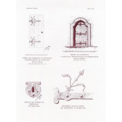 Zubrzycki: Skarb 1. Tabl. 60. [1a] Okucie drzwi do zakrystii z kościoła drewnianego w Jadownikach [1b] Okucie drzwi do zakrysti