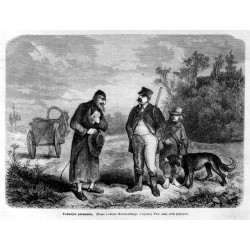 "Podwójne polowanie. (Kopia z obrazu Kostrzewskiego, z wystawy Tow. zach. sztuk pięknych)."