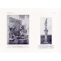 Zubrzycki: Skarb 2. Tabl. 188. [1] Konfesjonał z Kościoła św. Jana w Warszawie [2] Figura przy gościńcu z Tłustego do Buczacza,