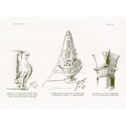 Zubrzycki: Skarb 1. Tabl. 80. [1] Orzeł z narożnika fryzu pod gzymsem koronującym kościoła parafialnego w Żółkwi [2] Kadzielnic