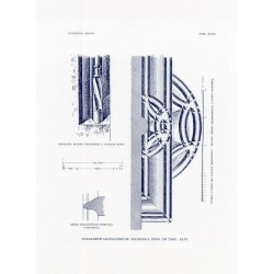 Zubrzycki: Skarb 1. Tabl. 40-48 66-69 i 75-76. Collegium Iagellonicum w Krakowie [przekrój podłużny i detale architektoniczne]