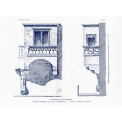 Zubrzycki: Skarb 1. Tabl. 40-48 66-69 i 75-76. Collegium Iagellonicum w Krakowie [przekrój podłużny i detale architektoniczne]