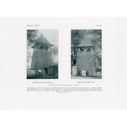 Zubrzycki: Skarb 4. Tabl. 385. Dzwonnica od strony kościoła. Dzwonnica od strony ulicy w Krościenku Wyżnym / "ZUBRZYCKI: SKARB I