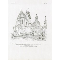 Zubrzycki: Skarb 4. Tabl. 333. Kościół w Niepołomicach. Rysunek Zygmunta Ostafina / "ZUBRZYCKI: SKARB IV. TABL. 333. KOŚCIÓŁ W N
