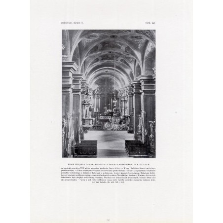 Zubrzycki: Skarb 4. Tabl. 345 Widok wnętrza dawnej kolegiaty Diecezji Krakowskiej w Kielcach / "ZUBRZYCKI: SKARB IV. TABL. 345.