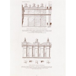 Zubrzycki: Skarb 4. Tabl. 365. [1] Ściana czołowa czyli attyka ratusza poznańskiego [2] Ściana czołowa sukiennic krakowskich /