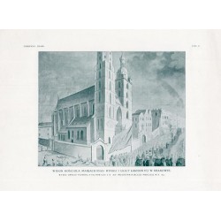 Zubrzycki: Skarb 1. Tabl. 100. Widok Kościoła Mariackiego, rynku i ulicy Grodzkiej w Krakowie. Wedle obrazu Teodora Stachowicza