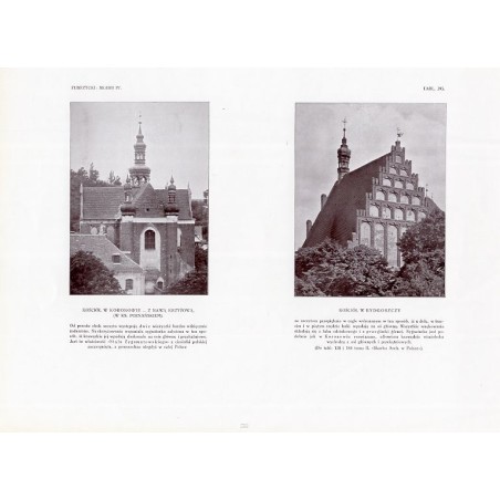 Zubrzycki: Skarb 4. Tabl. 395. [1] Kościół w Koronowie - z nawą krzyżową [2] Kościół w Bydgoszczy / "ZUBRZYCKI: SKARB IV. TABL.