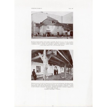 Zubrzycki: Skarb 4. Tabl. 397. [1] Dworek miejski w Krakowie [2] Widok drewnianych podcieni z  Zakliczyna / "ZUBRZYCKI: SKARB I