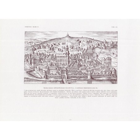 Zubrzycki: Skarb 4. Tabl. 354. Widok miasta obwarowanego Przemyśla, z dawnego miedziorytu (XVII w.) / "ZUBRZYCKI: SKARB IV. TABL