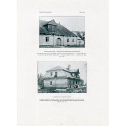 Zubrzycki: Skarb 4. Tabl. 363. [1] Domek przyziemny z piętrowym ganeczkiem drewnianym w Krakowie [2] Dworek nad brzegiem Wisły