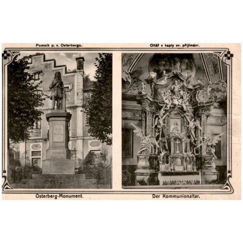Osterberg-Monument. Der Kommunionaltar. Pomnik p. v. Osterbergu. Oltař v kaply sv. přijímani.