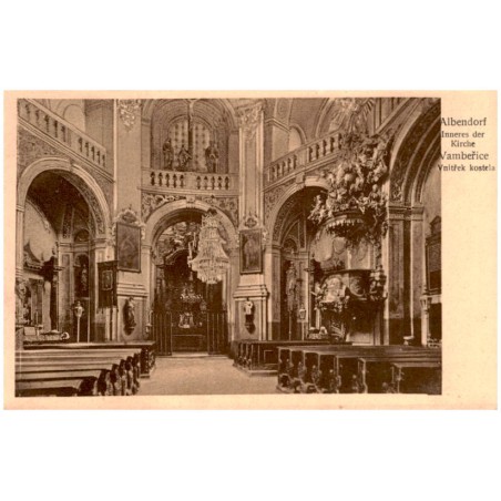 Albendorf. Inneres der Kirche. Vambeřice. Vnitřek kostela