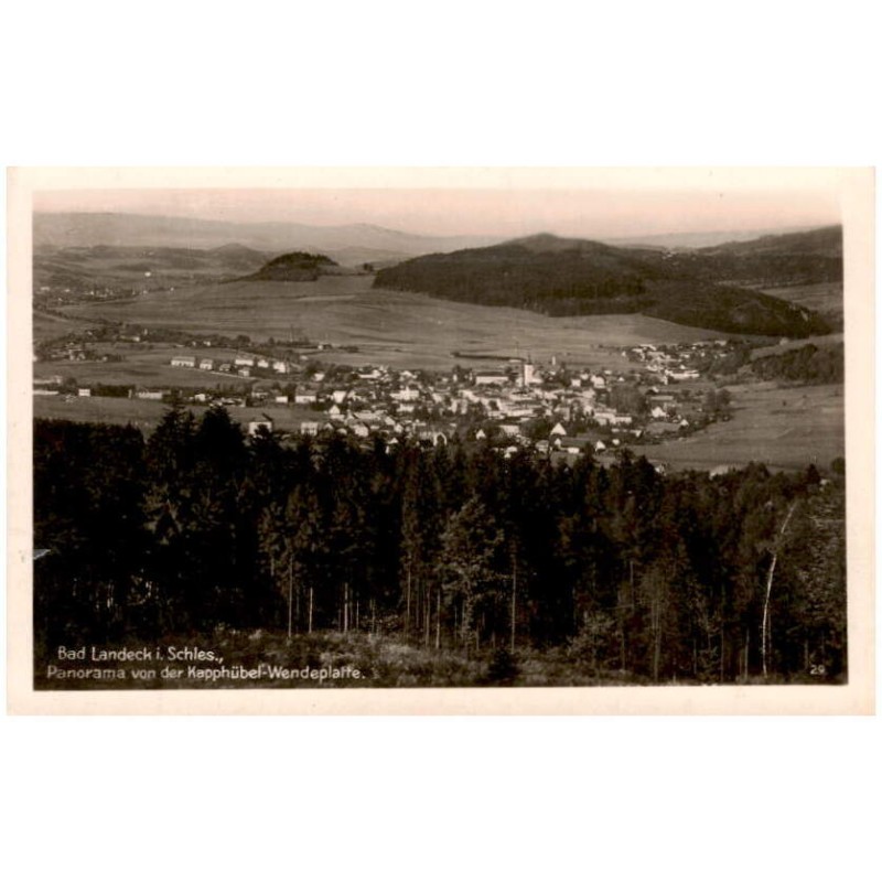 Bad Landeck i. Schles., Panorama von der Kapphübel-Wendeplatte. 29