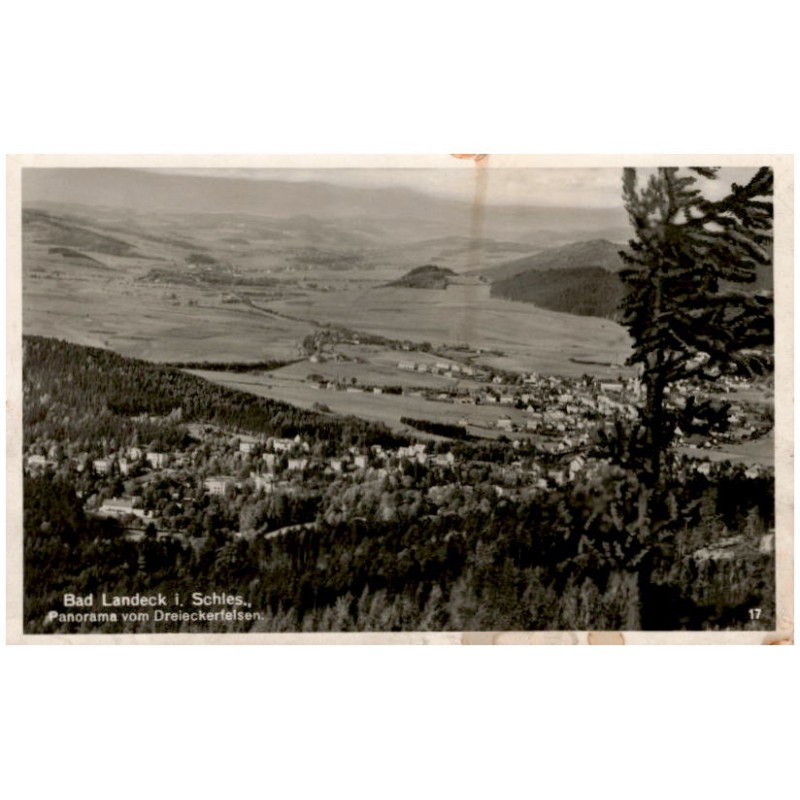 Bad Landeck i. Schles., Panorama vom Dreieckerfelsen. 17