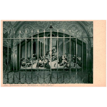Der Kindermord in Bethllehen (Holz-Relief) / Rewers: Wallfahrtkirche U. L. Fr. von Albendorf Grafschaft Glatz