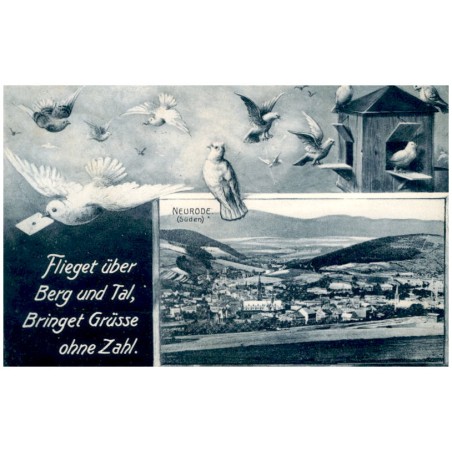 Flieget über Berg und Tal, Bringet Grüsse ohne Zahl. Neurode (Süden)