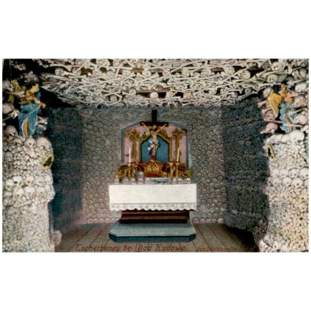 Tscherbeney bei Bad Kudowa. Schädelkapelle. / Rewers: Tscherbeney bei Bad Kudowa, Schädelkapelle [...]