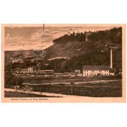 Bahnhof Rückers mit Burg Waldstein