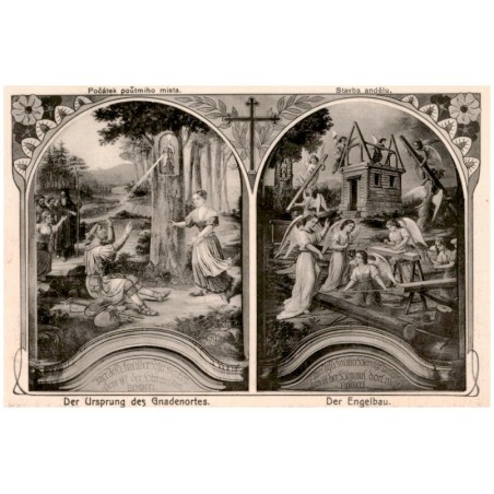 Der Ursprung des Gnadenortes. Der Engelbau. Počatek poŭtmiho mista. Stavba andĕlu.