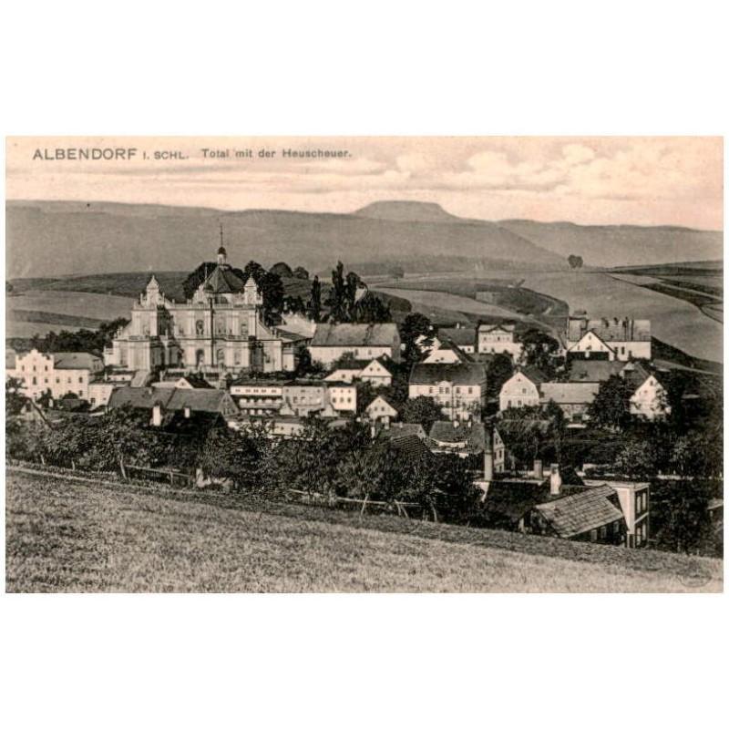 Albendorf i. Schl. Total mit der Heuscheuer.