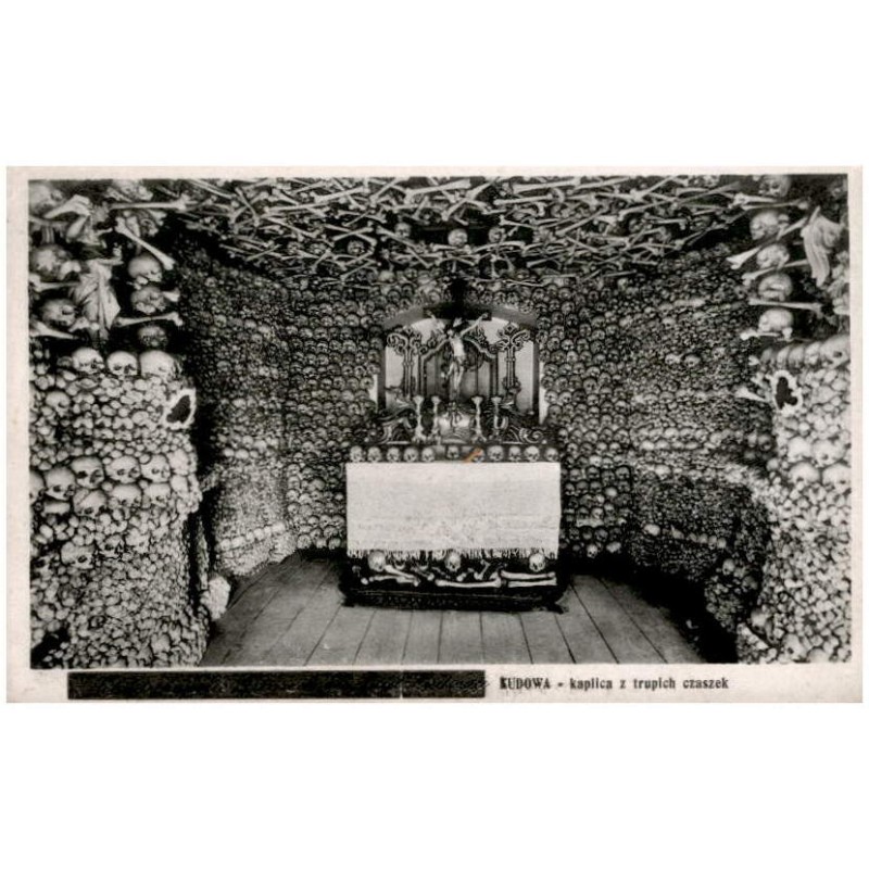 Kudowa - kaplica z trupich czaszek [Schädelkapelle Grenzeck bei Bad Kudowa] / Rewers: Schädelkapelle Grenzeck b. Bad Kudowa in d