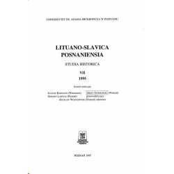 Lituano-Slavica Posnaniensia. Studia Historica. 7 (1995)