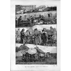 Targ w małym miasteczku / "Targ w małém miasteczku. Rysował z natury Edmunda Perle."