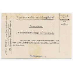 "5. Riesengebirge, Blick auf die Schneekoppe mit Riesenbaude. Reihe 21 Bild 5"