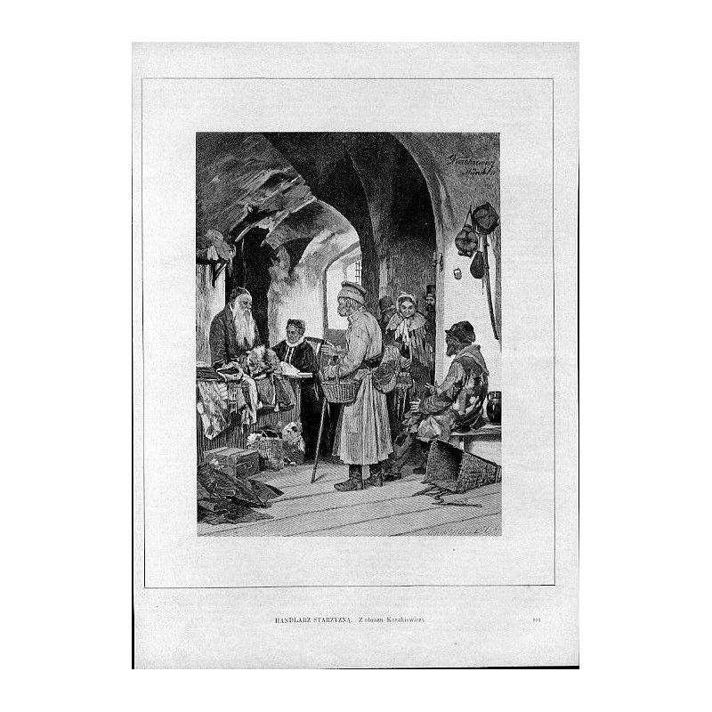 Handlarz starzyzną. Z obrazu Kozakiewicza 994 / "HANDLARZ STARZYZNĄ. Z obrazu Kozakiewicza. 994"