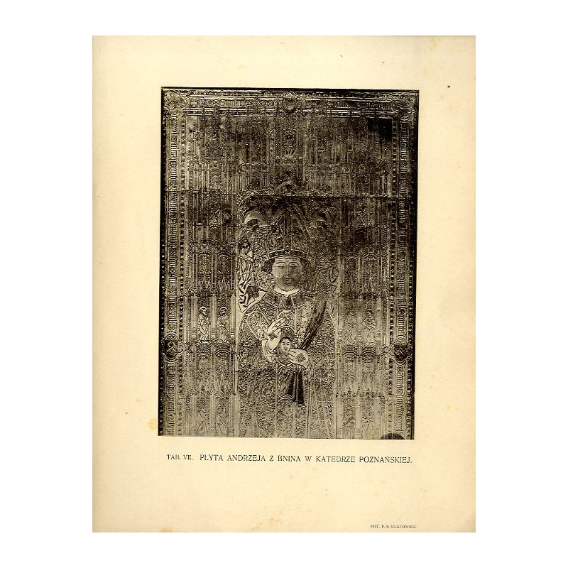 Płyta Andrzeja z Bnina w katedrze poznańskiej / "TAB. VII. PŁYTA ANDRZEJA Z BNINA W KATEDRZE POZNAŃSKIEJ."