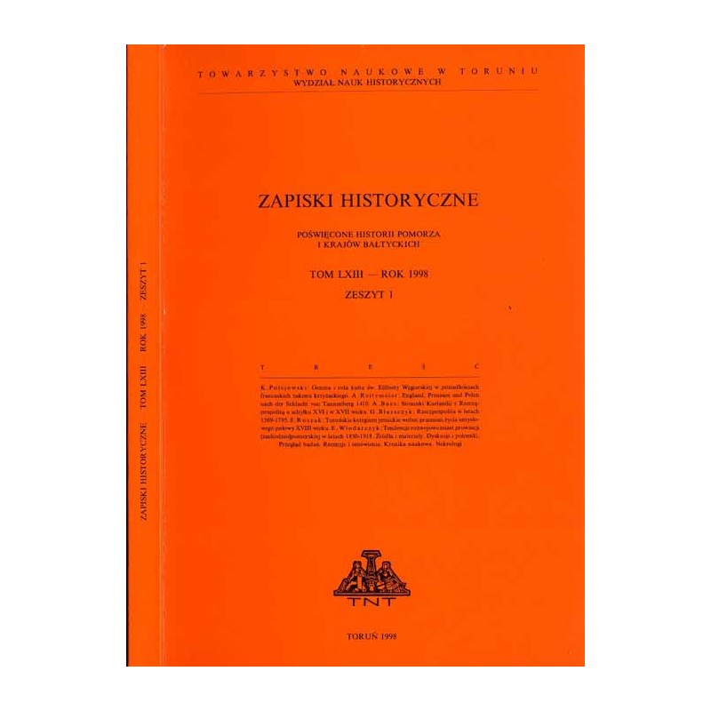 Zapiski Historyczne. Poświęcone historii Pomorza i krajów bałtyckich. T. 62 (1997). Z. 4 / Współpraca i dążenia ku jedności Skan