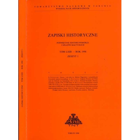 Zapiski Historyczne. Poświęcone historii Pomorza i krajów bałtyckich. T. 62 (1997). Z. 4 / Współpraca i dążenia ku jedności Skan