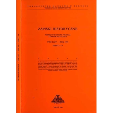 Zapiski Historyczne. Poświęcone historii Pomorza i krajów bałtyckich. T. 64 (1999). Z. 3-4 / O dawnych wierzeniach i mitologiach