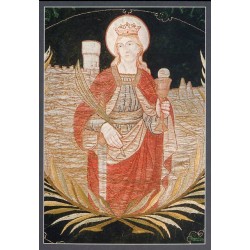 Święta Barbara na sztandarach rudzkich kopalń. Ze zbiorów Muzeum Miejskiego im. Maksymiliana Chroboka w Rudzie Śląskiej / fot. M