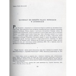 Rocznik Muzeum Narodowego w Warszawie. R. 29 (1985) / Manufaktura majoliki w Nieborowie / Materiały do dziejów pałacu Potockich