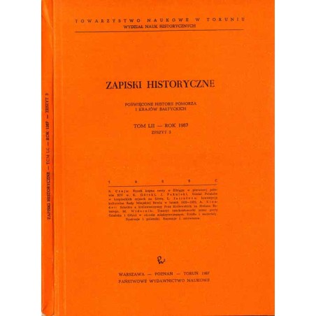 Zapiski Historyczne. Poświęcone historii Pomorza i krajów bałtyckich. T. 52 (1987). Z. 3 / Rynek kupna renty w Elblągu w pierwsz