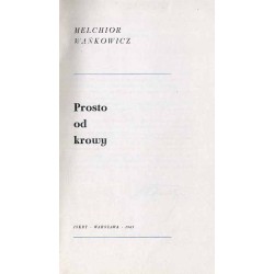 Prosto od krowy
