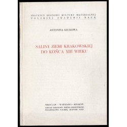 Saliny ziemi krakowskiej do końca XIII wieku