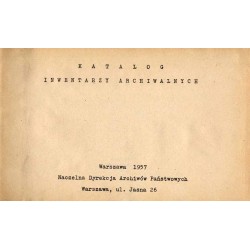 Katalog inwentarzy archiwalnych