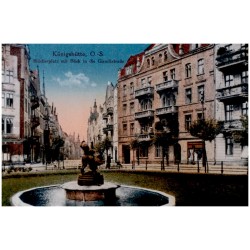 "Königshütte, O.-S. Blücherplatz mit Blick in die Girndtstraße"